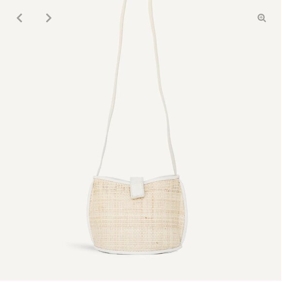 Bembien Paola Woven Raffia Summer Crossbody Bag in Ivory - Picture 2 of 9